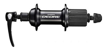 Втулка задняя Shimano Deore T610, алюм. 36отв, под кассету 8-10ск, с эксц., QR, черная, EFHT610AZBL