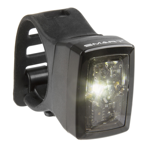 Фонарь 5-221551 передний, 1 LED диод повышенной яркости/2ф белый с батарейками, компактн. быстросъем. SMART