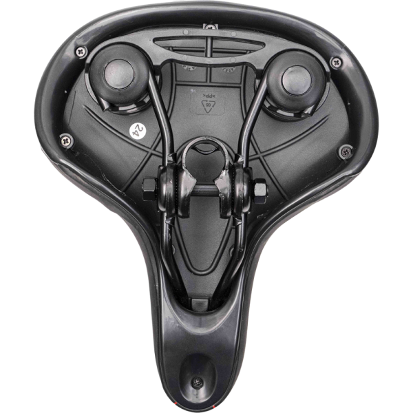 Седло велосипедное YW-AZ-206, 260х210мм, широкое, мягкое, с эластомером, с замком