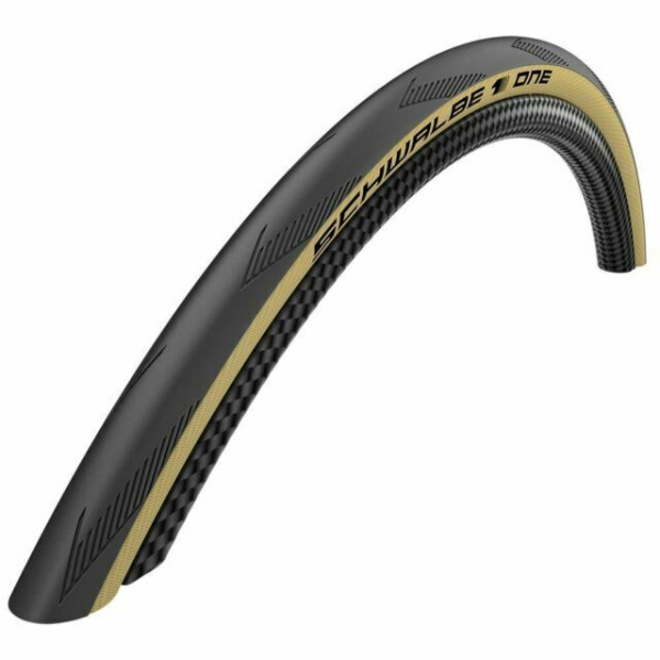 Покрышка. 700x25C (25-622) 05-11654037 ONE Perf, RaceGuard, ADDIX TUBE (кевлар/складная) HS462A B/CL-SK черно/бежевая SCHWALBE