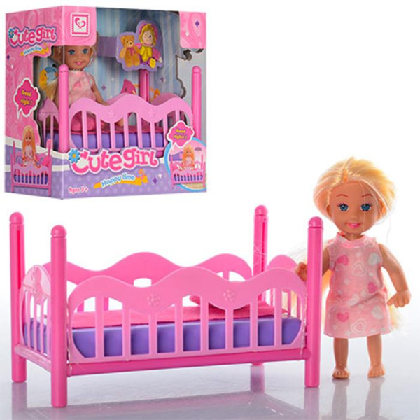 Набор игровой Cute Girl с куколкой в кроватке