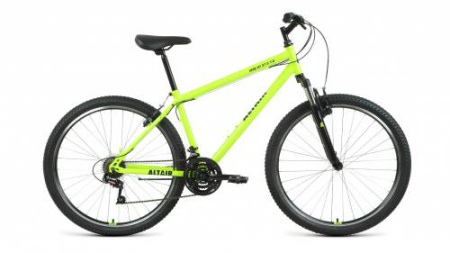 Велосипед ALTAIR MTB HT 27,5 1.0 (27,5" 21 ск. рост. 19") 2020-2021, ярко-зеленый/черный, RBKT1MN7Q0