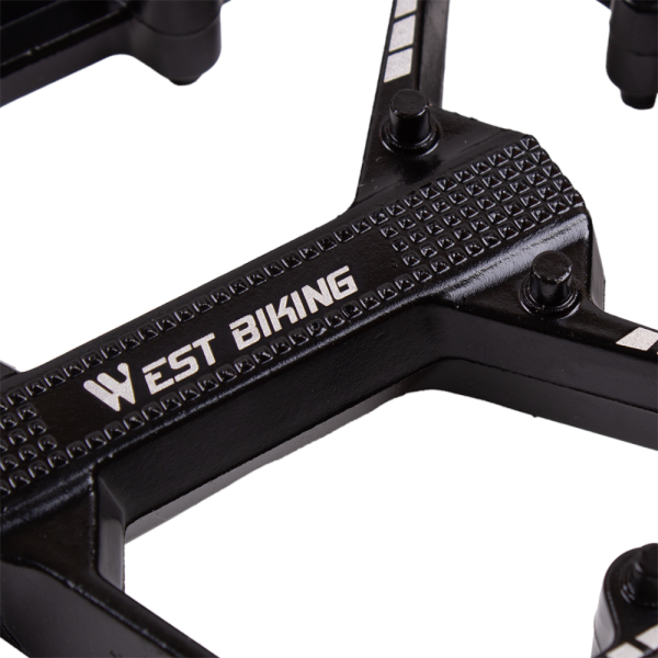 Педали West Biking, алюм сплав, 12.6×10.3×2 см, ось M14×1,25 мм, вес 400 г