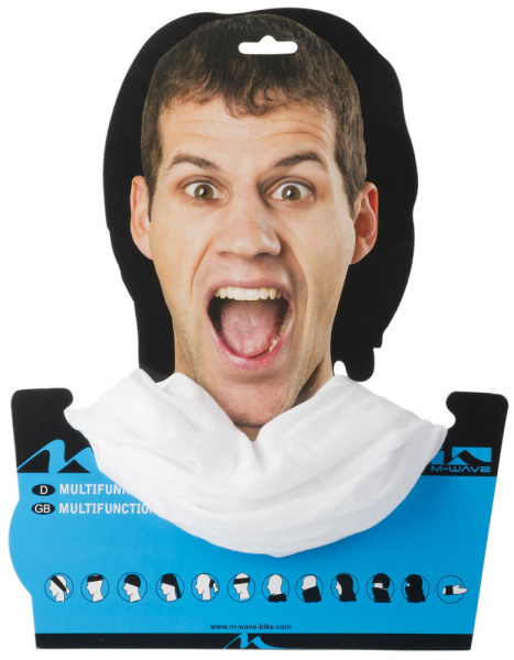 Бандана 5-715196 дыш. полиэстер с микрофиброй 24х48см б/шов. WHITE белая M-WAVE