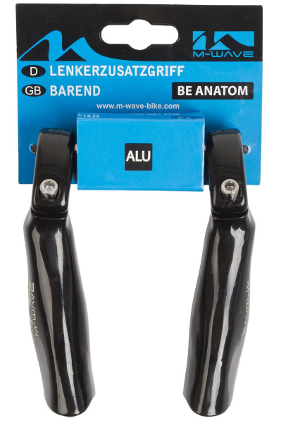 Рога алюм M-WAVE, 5-408167 прямые, короткие, анатомические, черные