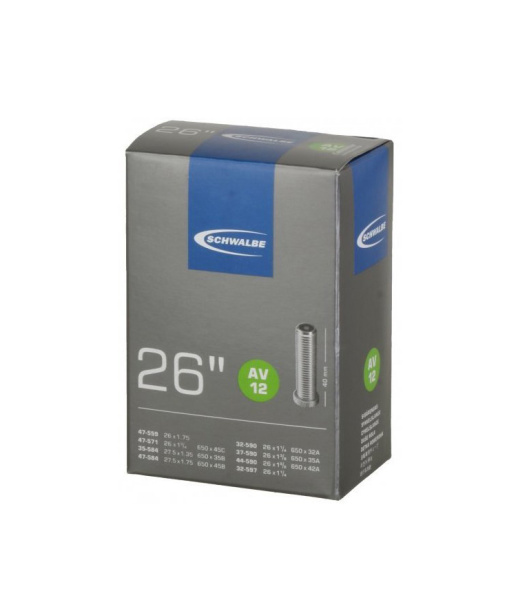 Камера 26-27,5х1,2/1,75 (30/47-559/597) AV12 IB AGV 40mm Schwalbe