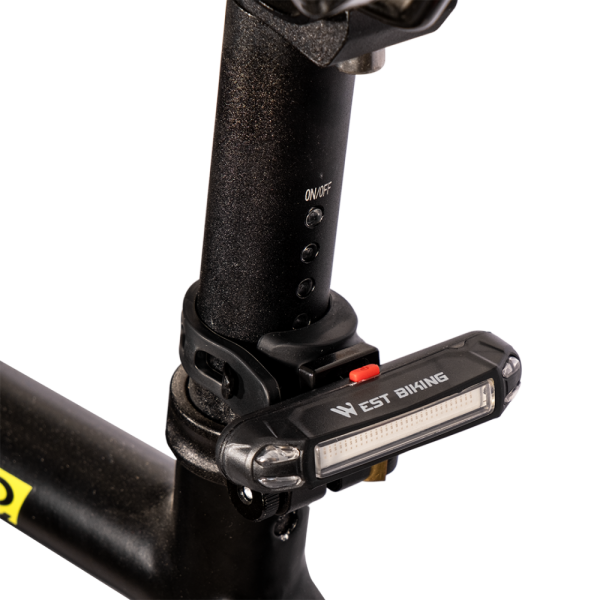 Велосипедный фонарь задний, 100 люмен, 3,7v 500mAh, на руль 22-33,9 West Biking арт.0701354