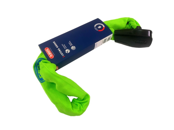 Замок цепной с ключом 6х850мм ABUS NEON 6806K GN (square Chain) класс защиты 6/15 850гр зеленый, 05-0090290