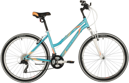 Велосипед STINGER 26" LATINA синий, сталь, размер 17", MICROSHIFT