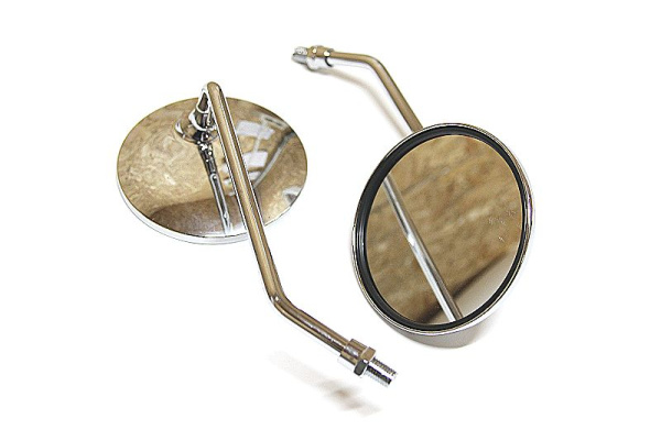 Зеркала (092/010) d=10мм бобовидные,хром (резьба 10мм)