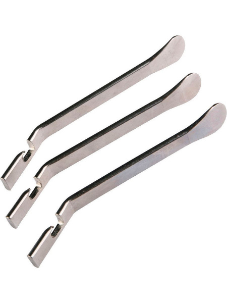 Монтажки BIKEHAND YC-313, 6-14313, сталь с крючками (3шт) серебр.