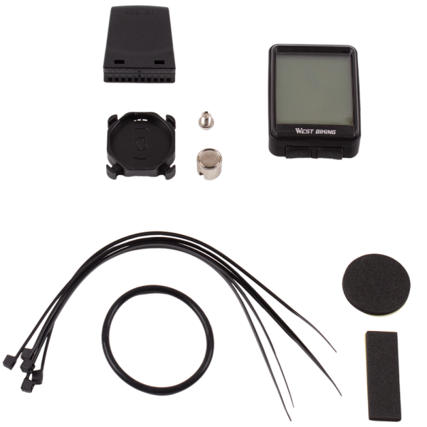 Велокомпьютер беспроводной West Biking, 20 функций, IPX6, ЖК-дисплей 2,1"