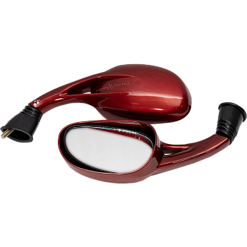 Зеркала (066/057) пласт. "Каплевидные" красные  (упак 40 ком)