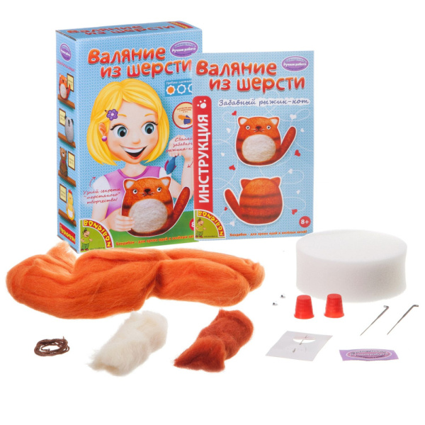 Валяние из шерсти. Котейка - набор для творчества Bondibon