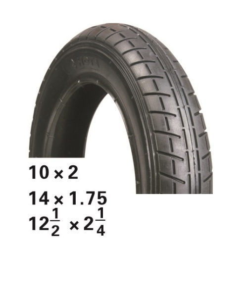 Покрышка 12 1/2х2 1/4 HOTA, 09-500237 ВЕЛОСИПЕДНАЯ слик черная NEW
