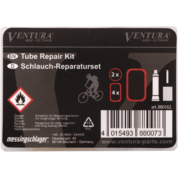 Аптечка 5-880162 7заплаток+клей+терка (500) черная VENTURA